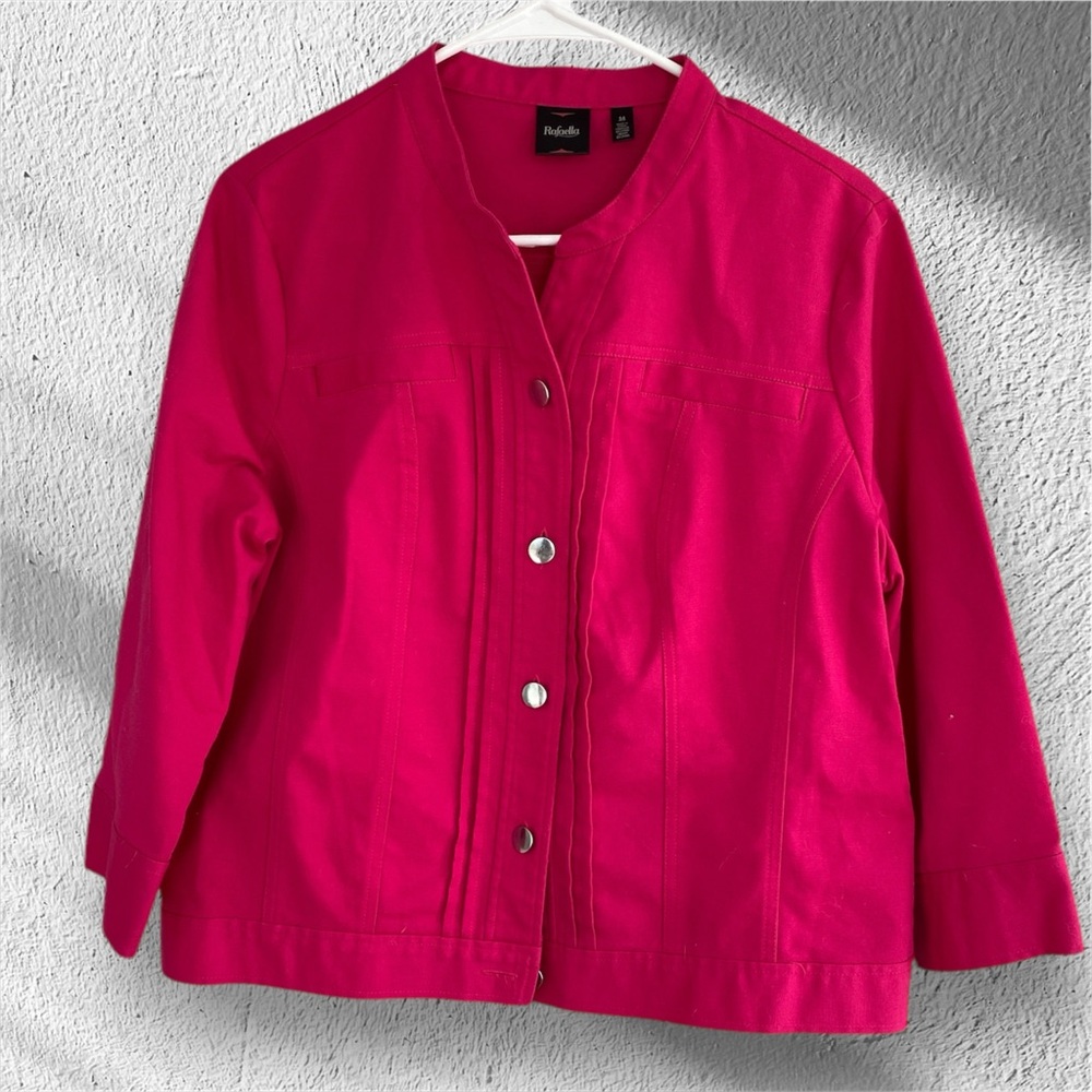 Rafaella Pink Button-Up Women's Jacket